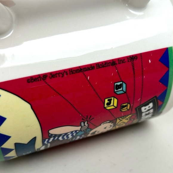Vintage 1999 Ben & Jerry’s Ice Cream Mug Kids Dog Etiquette Pinky Finger Graphic - Picture 5 of 10